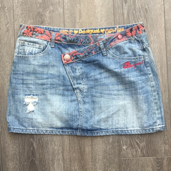 desigual denim skirt